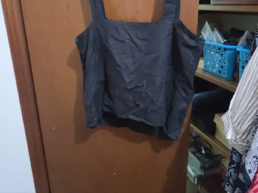 J. Crew Black Square-Neck Tank